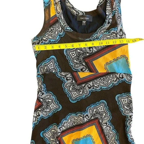 Karen Kane Black and Multicolor Patterned Mini Dress - Picture 4 of 6
